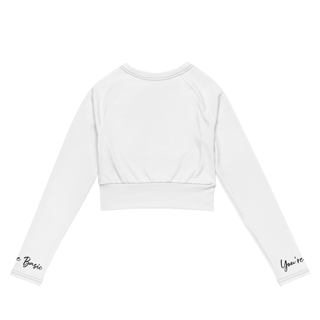 You're Basic long-sleeve crop top
