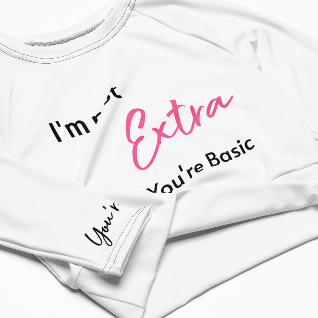 You're Basic long-sleeve crop top